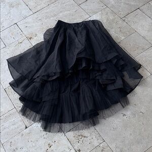 Gracia Black Layered Maxi Skirt